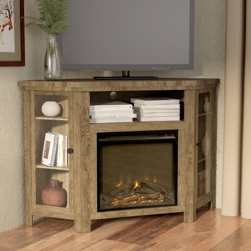Rustic Corner Electric Fireplace Tv Stand Fireplace World